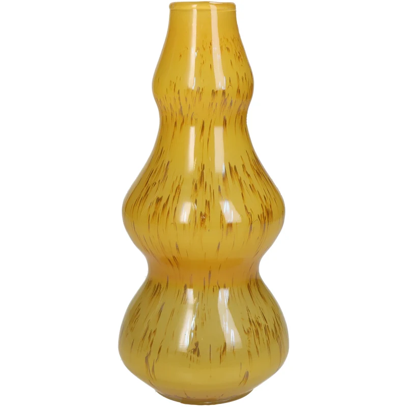 Vase Glas Ocker 10x10x22cm