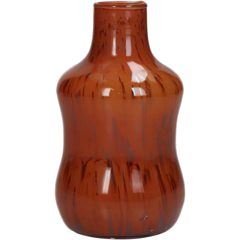Vase Glas Rot 8x8x14cm