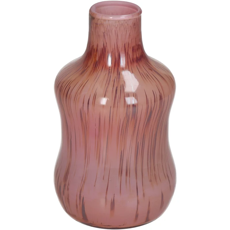 Vase Glas Rosa 8x8x14cm
