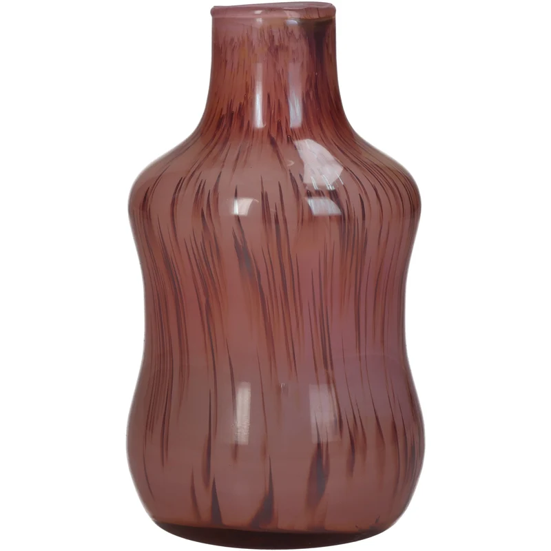 Vase Glas Rosa 8x8x14cm