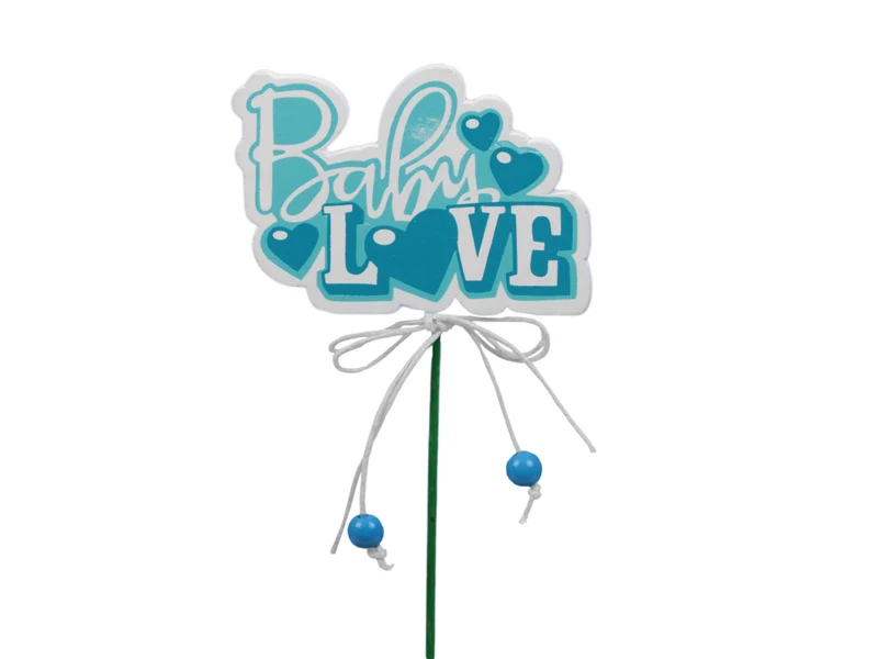 pb. 10 Holzdeko/Stick blau 7,5x5 cm