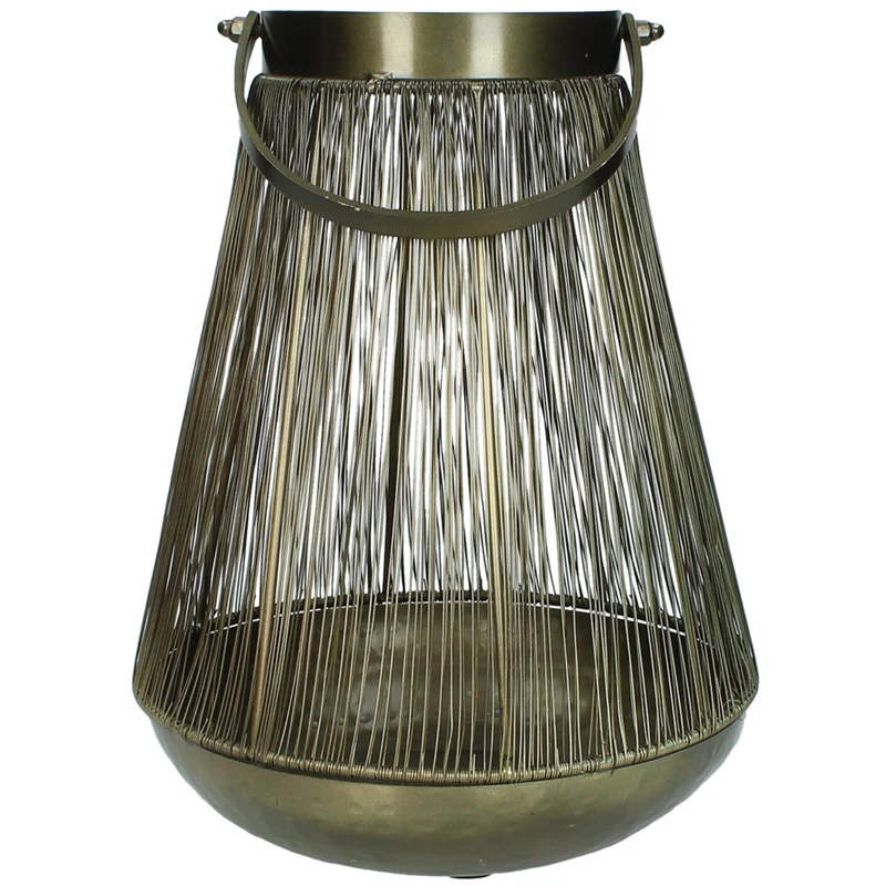 Windlicht Metall Gold 21x21x28cm