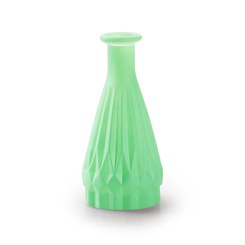 Flaschenvase 'patty' Glas matt mint h14,5 d7 cm