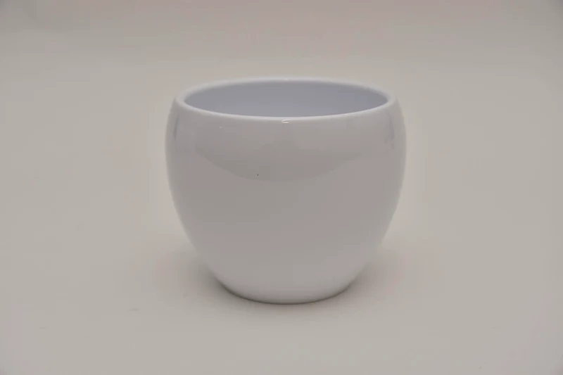 Blumentopf Schüssel, 14 cm - Glänzendes Weiß