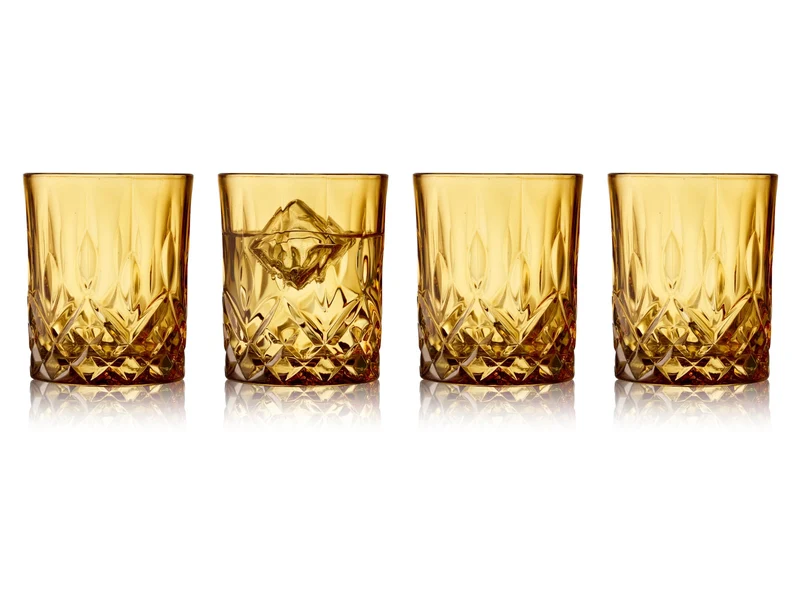 Lyngby Sorrento Whiskyglas amber 320ml Set4