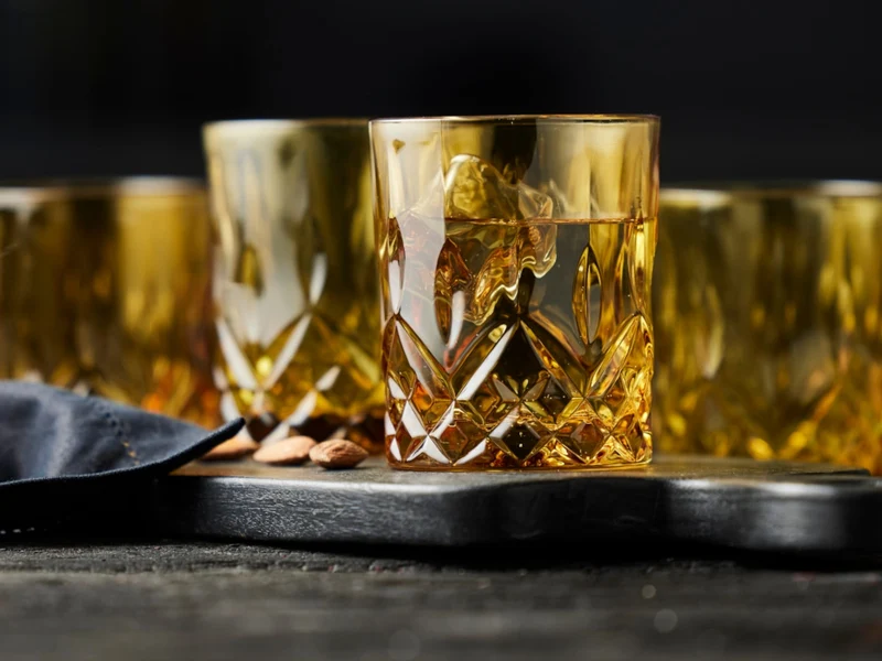 Lyngby Sorrento Whiskyglas amber 320ml Set4