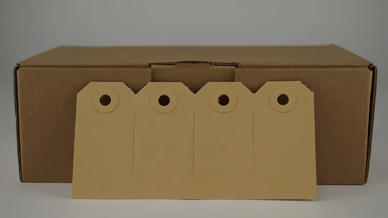 Kadolabels braun 35x70mm Box á 1000 Stück