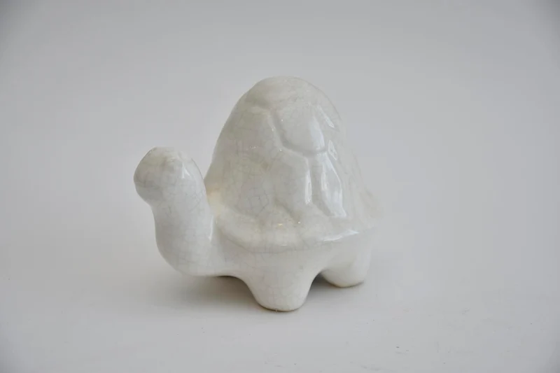 Keramische Schildkröte 12,5x9x10 cm Weiß