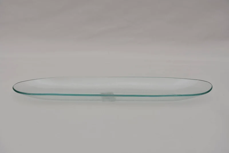 Glaskanus oval klar recycelt. 37x9cm