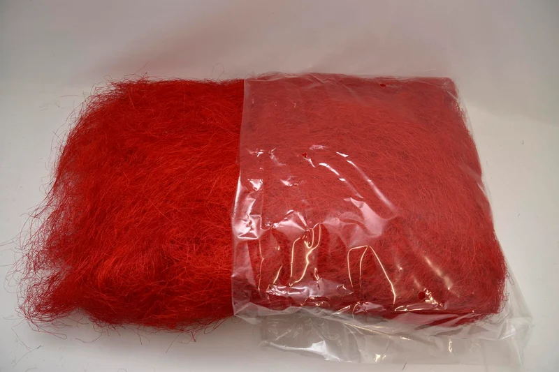 Flachshaar Sisal rot 300 Gramm