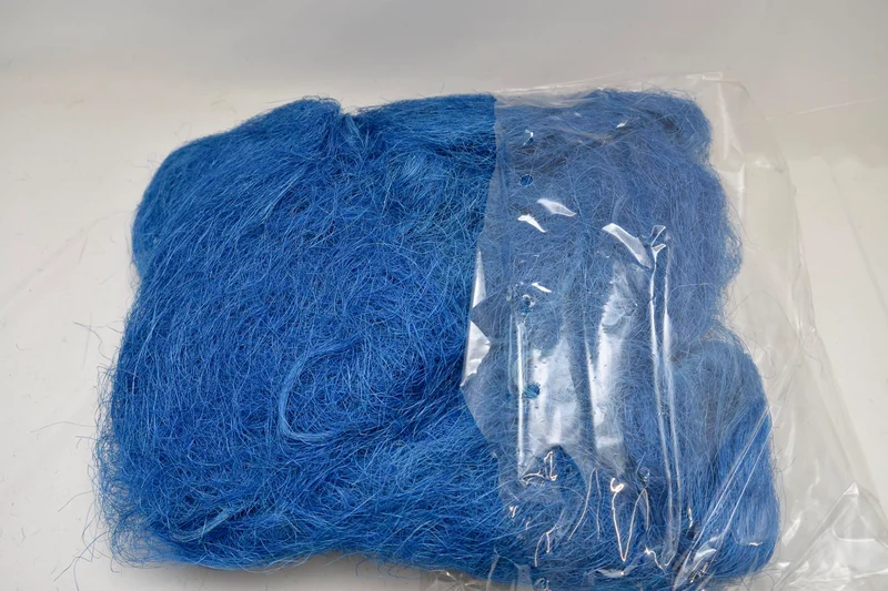 Flachshaar Sisal Irisblau 300 Gramm