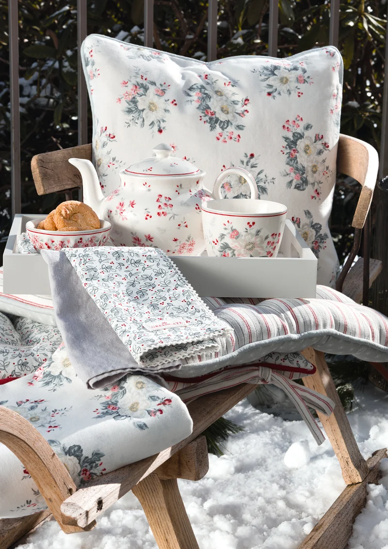 Greengate Abella Kissenbezug weiss 40x40cm