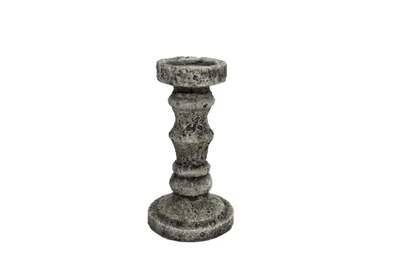 Kerzenhalter Lava D13,5 H25cm steingrau