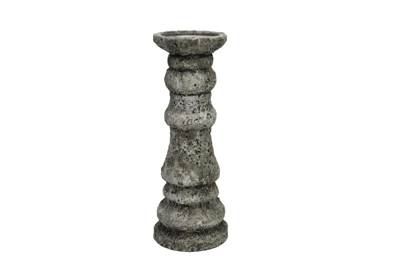 Kerzenständer Lava D11 H30cm steingrau