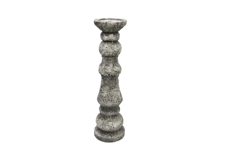 Kerzenständer Lava D14 H50cm steingrau