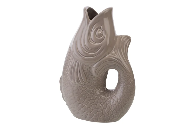 Giftcompany Monsieur Carafon Vase / Karaffe Fisch S sandstone 1,2l