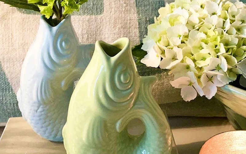 Giftcompany Monsieur Carafon Vase / Karaffe Fisch S seafoam 1,2l