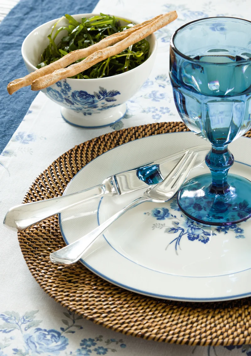 Greengate Harmony Stoffserviette mit Spitze hellgrau 40x40cm