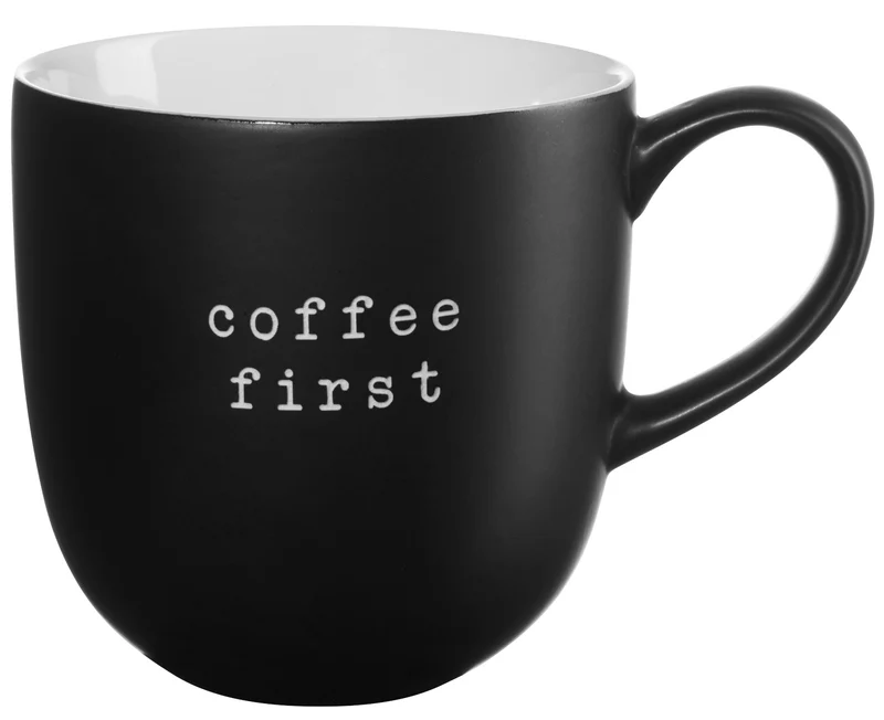 ASA hey! Henkelbecher coffee first schwarz 0,35l