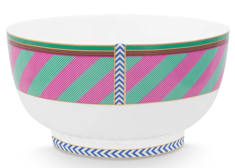 PIP STUDIO Chique Stripes Bowl pink-green 20,5cm