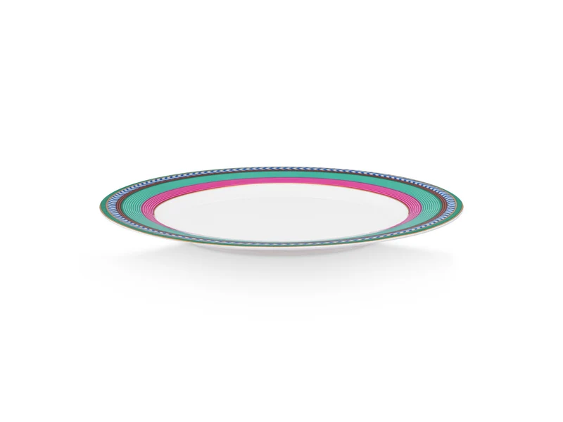 PIP STUDIO Chique Stripes Frühstücksteller pink-green 23cm