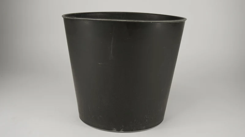 Topf rund grau D23 H20