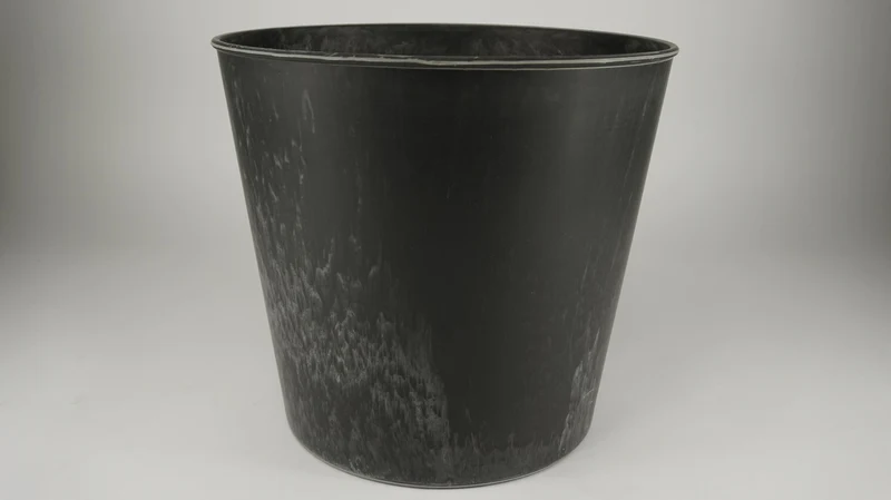 Topf rund grau D27 H25cm