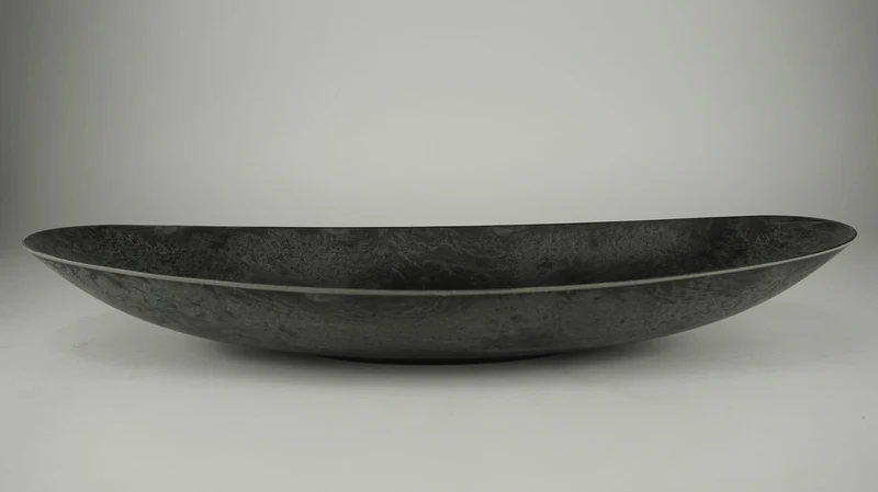 Ovale Schale grau 50x22x7cm