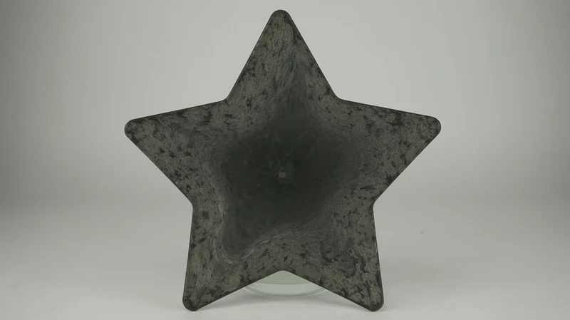 Tablett Sternform Grau 23x23x2cm