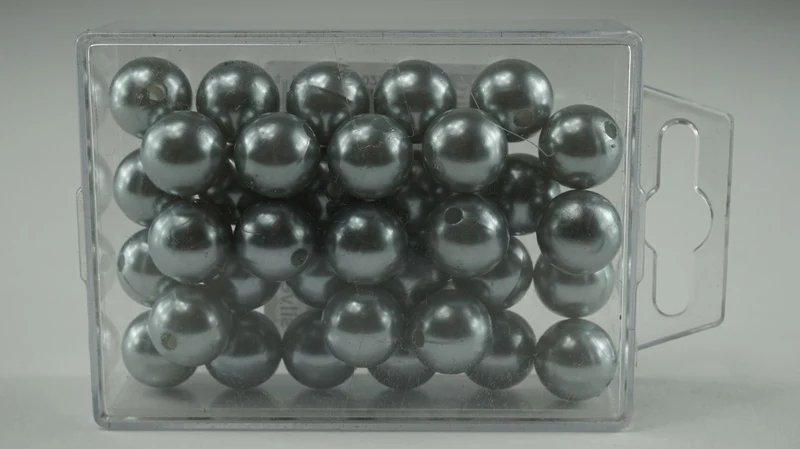 Perlen 14 mm Silber 35 Stk