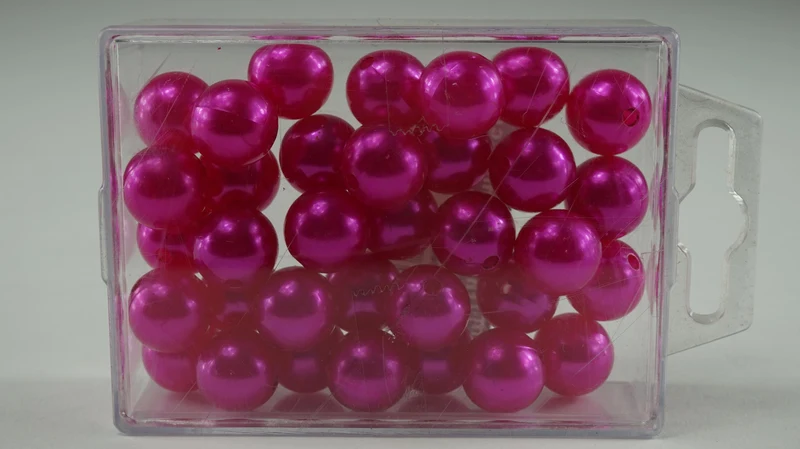 Perlen 14 mm Fuchsia 35 Stück