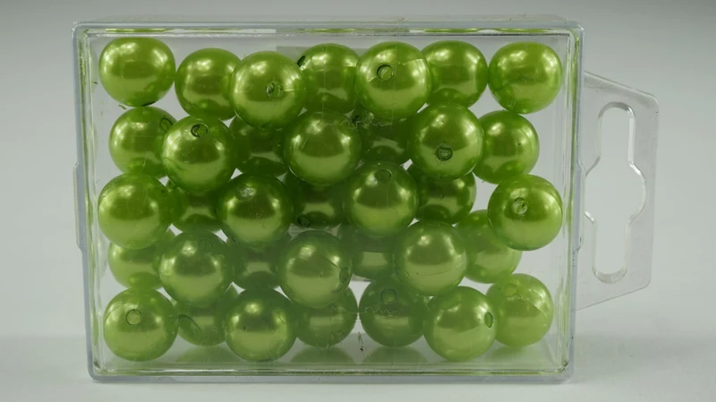 Perlen 14 mm Apfelgrün 35 Stück