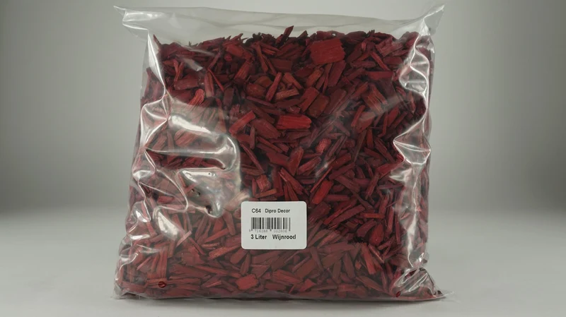 Sack 3 Liter Holzspäne 10/20mm Weinrot