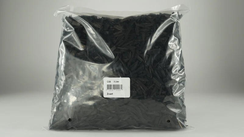 Sack 3 Liter Holzspäne 10/20mm Schwarz