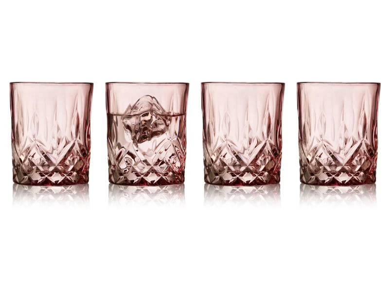 Lyngby Sorrento Whiskyglas pink 320ml Set4