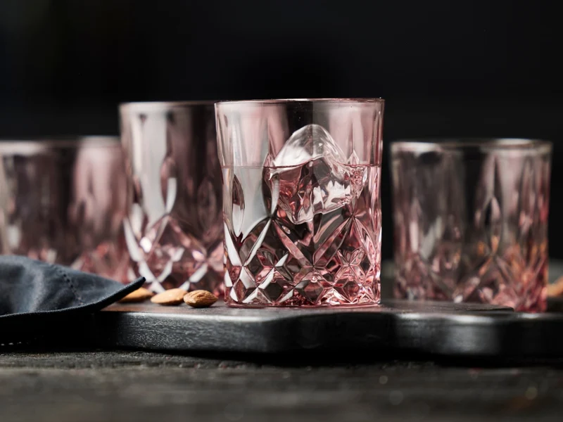 Lyngby Sorrento Whiskyglas pink 320ml Set4