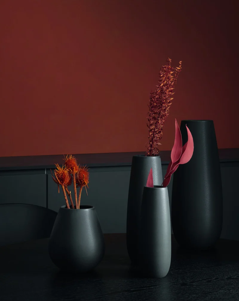 ASA Ease Vase black iron Ø 18 cm