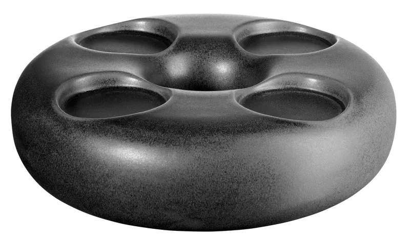 ASA stone Kerzenhalter black iron