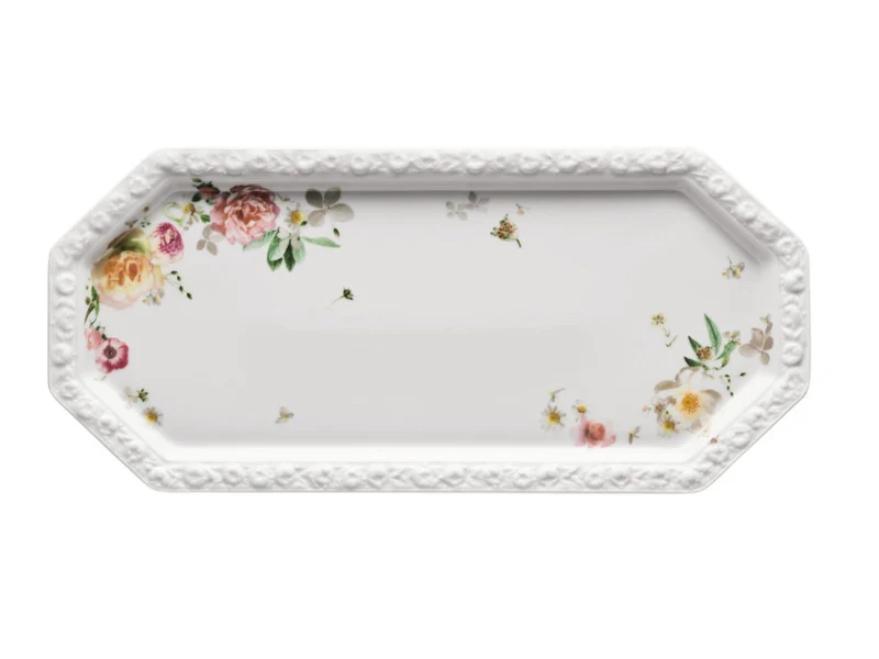Rosenthal Maria Pink Rose Kuchenplatte rechteckig