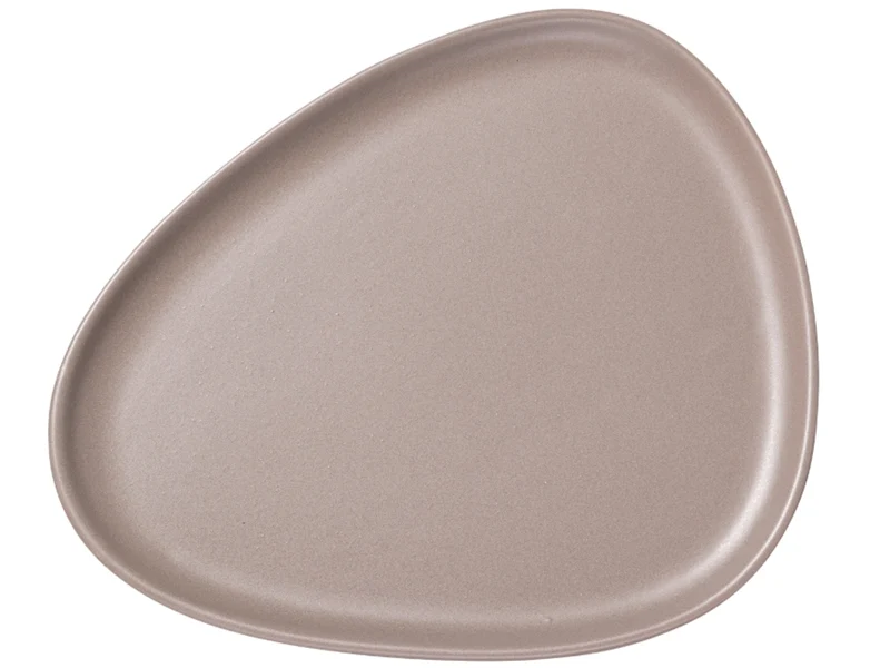 LIND DNA Curve Stoneware Speiseteller warm grey