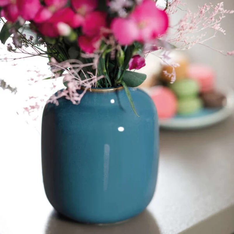 Villeroy & Boch Lave Home Vase Nek bleu uni kl. 12,7x12,7x15,3 cm