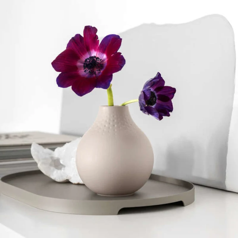 Villeroy & Boch Manufacture Collier beige Vase Perle klein 11,5 cm