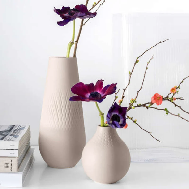 Villeroy & Boch Manufacture Collier beige Vase Perle klein 11,5 cm
