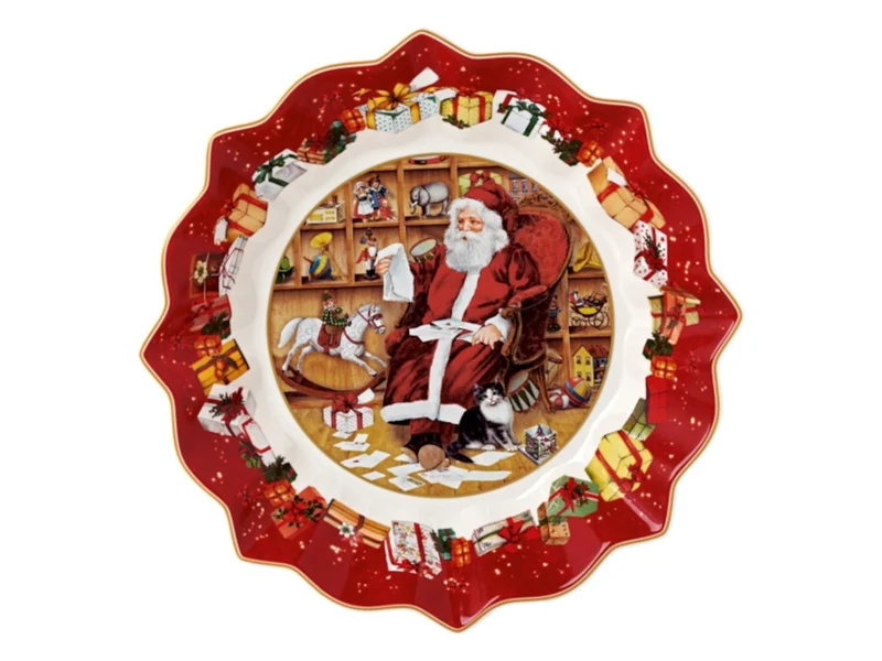 Villeroy & Boch Toy's Fantasy Schale auf Fuss Santa liest Wunschz.