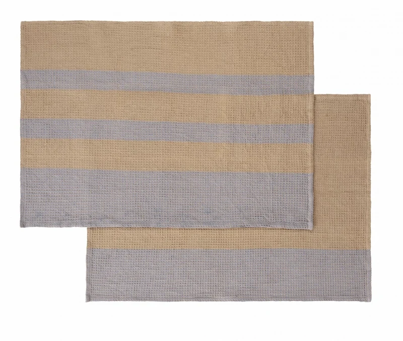 Blomus GANO Geschirrtücher indian tan/tradewinds 2tlg
