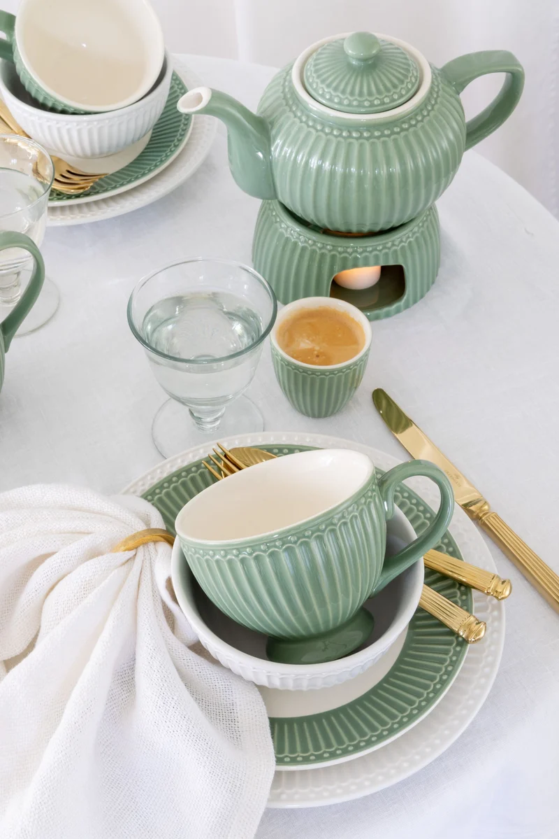 Greengate Alice Becher mit Henkel dusty green 0,4 l