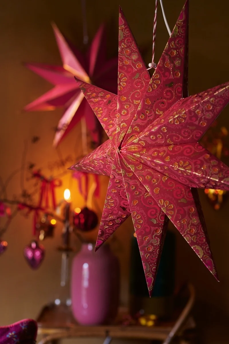 PIP STUDIO Christmas Star Paper overall print green 110 cm