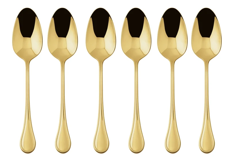 Sambonet Royal Edelstahl/PVD Gold Mokkalöffel Set 6