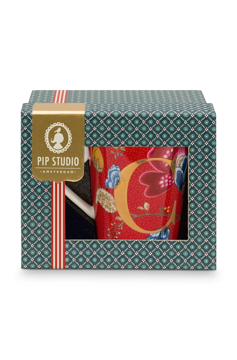 PIP STUDIO Blushing Birds Alphabet Becher yellow X 0,35 l
