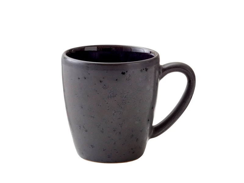 Bitz Becher mit Henkel klein black / darkblue 0,19 l
